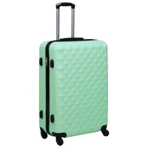 Mintgrüner Hartschalen-Trolley von vidaXL, Teil eines 3er Sets für Reise und Ordnung.