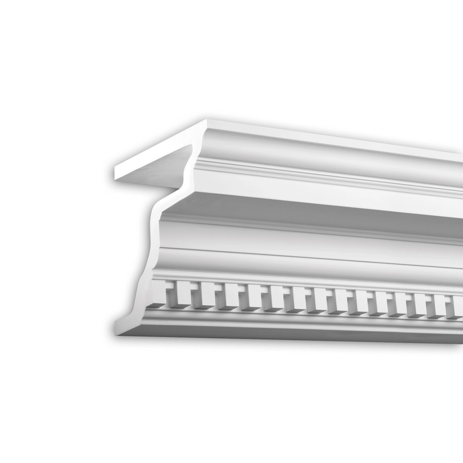 PROFHOME 431302 Eckleiste Fassadenprofil Zierleiste Stuckleiste 2 m 200 cm x 25,7 cm x 20 cm Weiß
