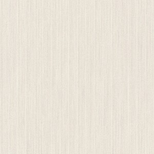 Beige Vliestapete mit feinen, dezenten Streifen für Wohn- und Schlafzimmer.