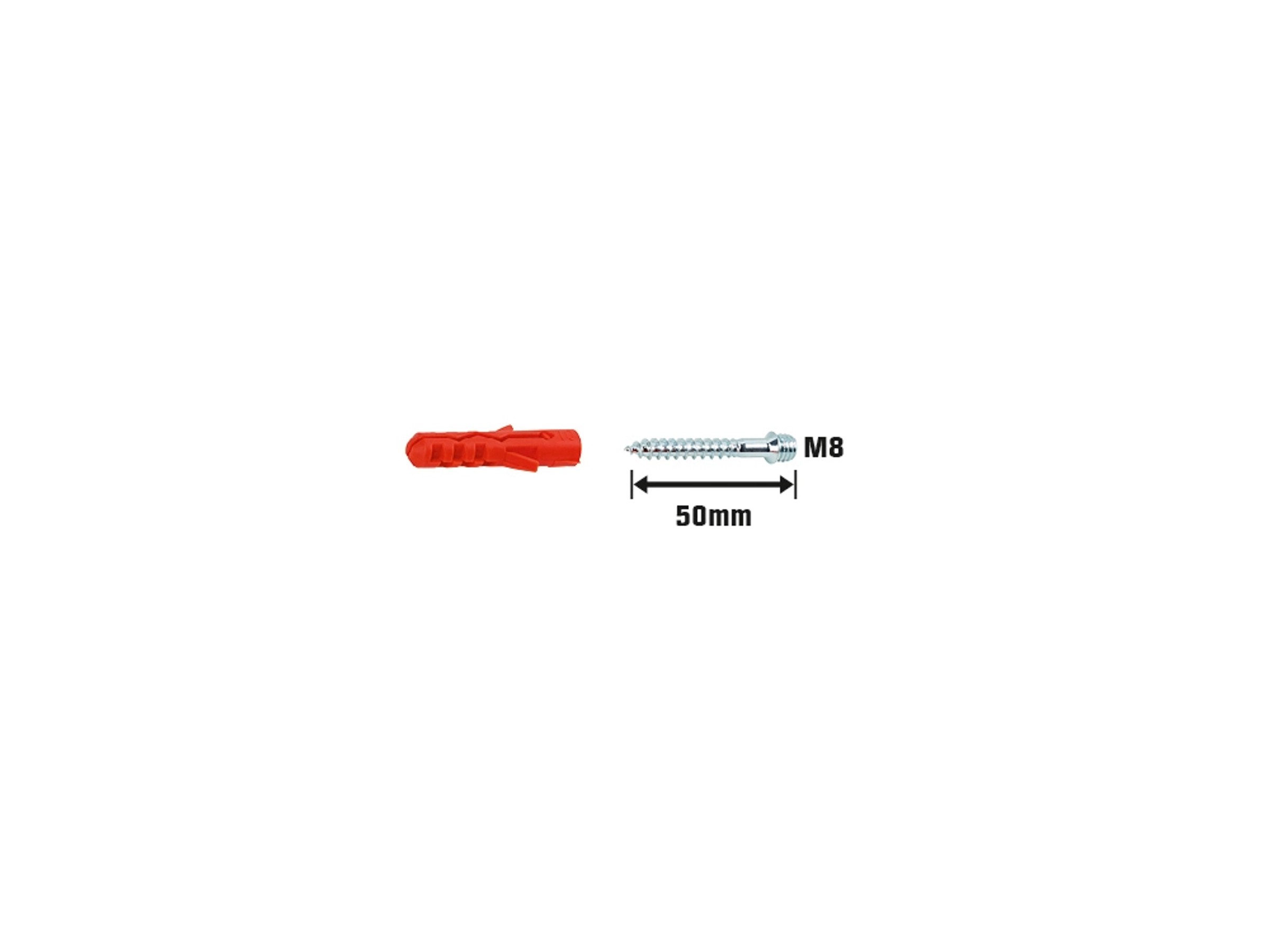 Stockschraube M8 x 50 mm mit Dübel 2 Stück kaufen bei OBI