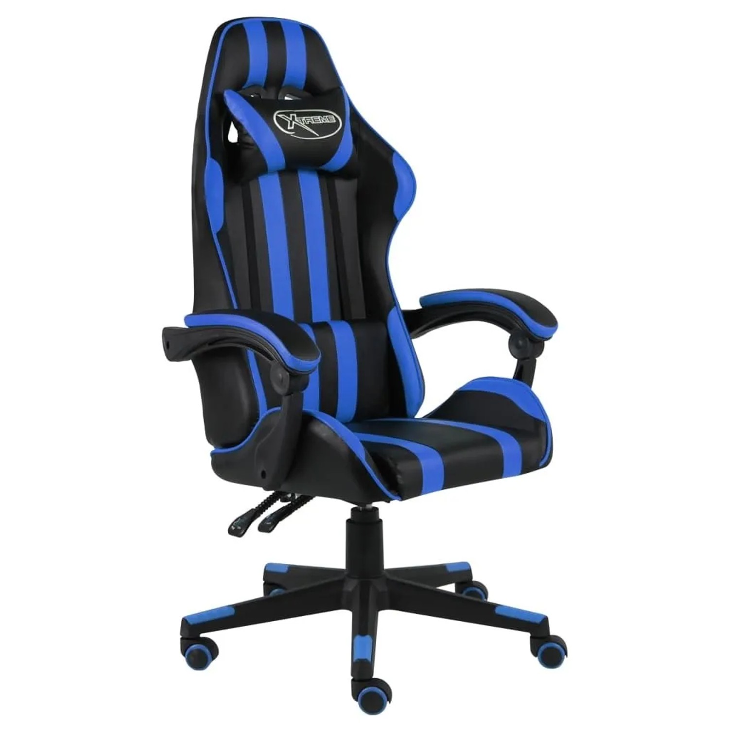 vidaXL Gaming-Stuhl Schwarz und Blau Kunstleder 20518 günstig online kaufen