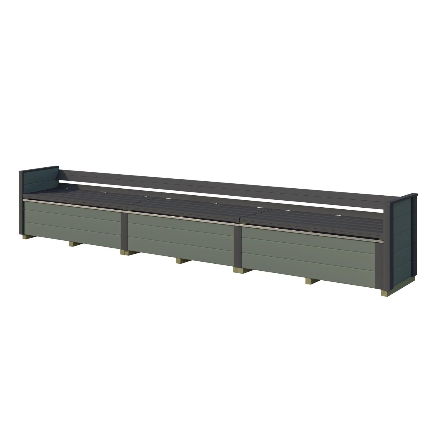 Weka Sitztruhe Killarney 300 cm Grau-Grün