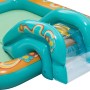 Bestway Wasserspielcenter Retro Welt mit Rutsche, Blumenmuster und Sprinkler.