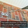 Wandhalterung aus Edelstahl für Toldoro Sonnensegel an einer Backsteinmauer.