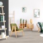 Anthrazit-graues Akustik Wandpaneel als moderne Wandverkleidung im Wohnzimmer für besseren Raumklang.