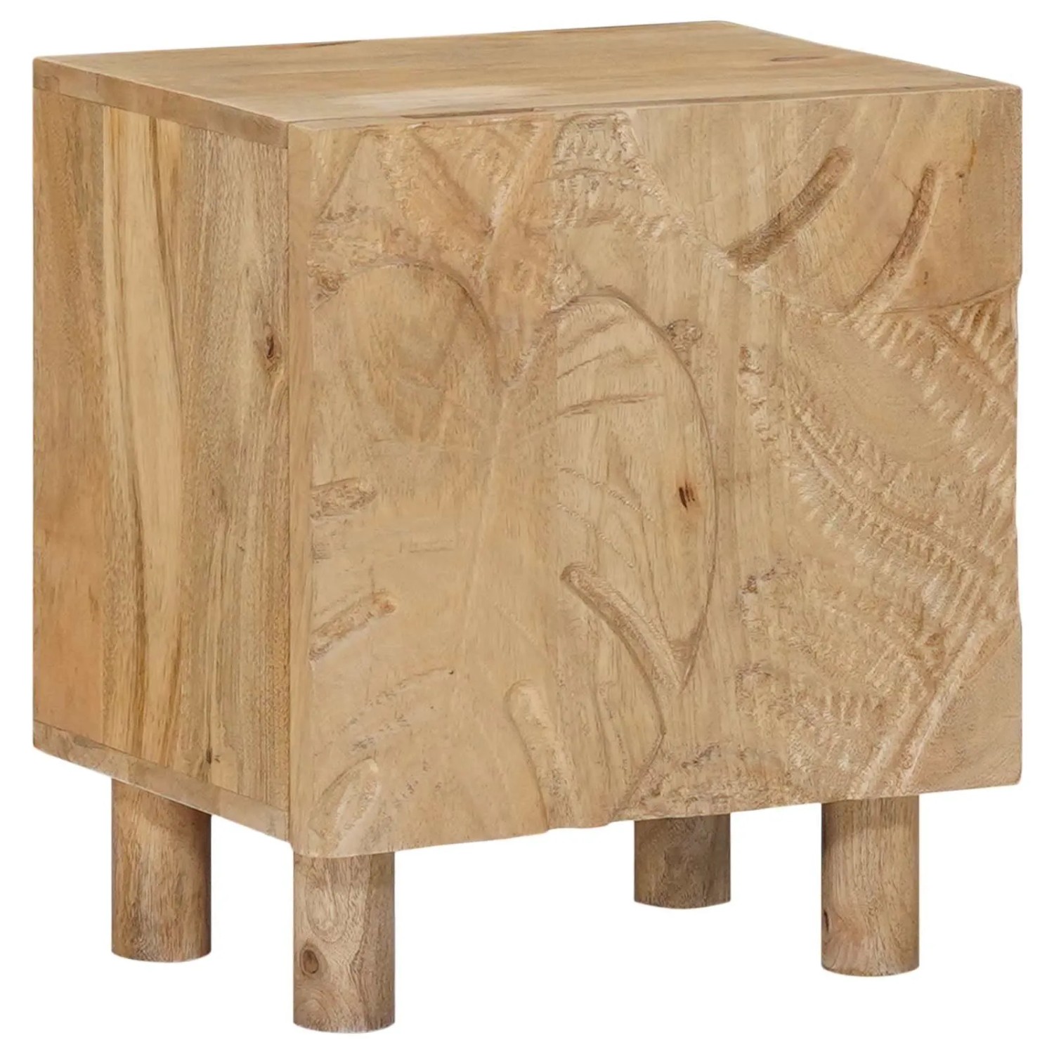 vidaXL Handgefertigter Nachttisch Teakbraun 40 x 30 x 45 cm 42020117