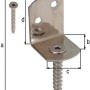 Flechtzaunhalter L-Form, 4er Set, Edelstahl mit Schraube zur Zaunmontage.
