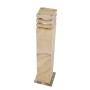 Moderne, beige Stehleuchte Grumpy, 70 cm hoch, für den Außenbereich. Wegebeleuchtung aus Sandstein mit Milchglas.