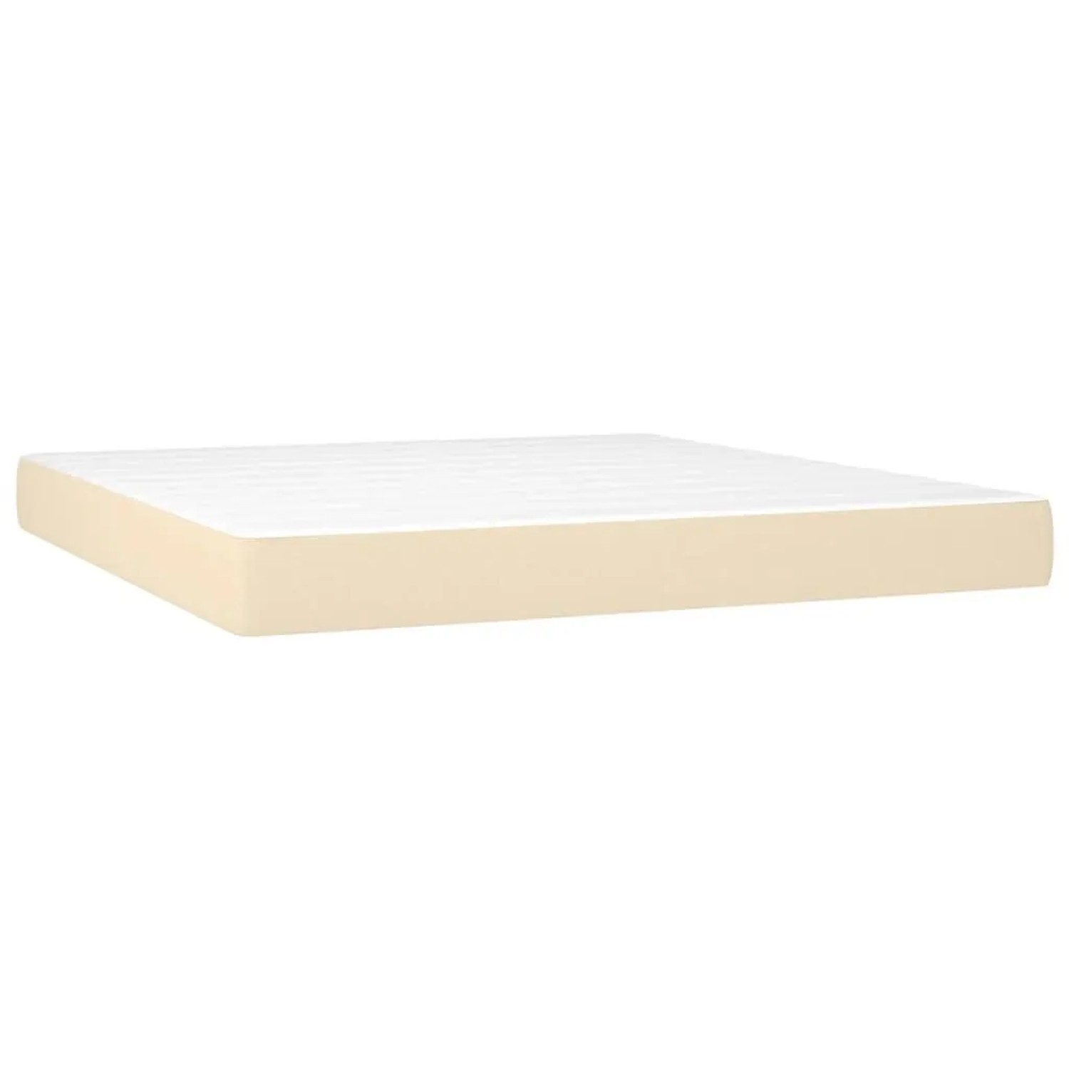 vidaXL Taschenfederkernmatratze Mittel Creme 180x200x20 cm Stoff 347839