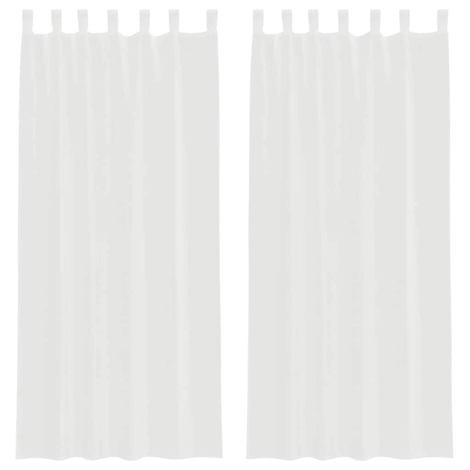 vidaXL Voile Vorhänge mit Schlaufen 2 Stk Weiß 140x245 cm 4102334 günstig online kaufen