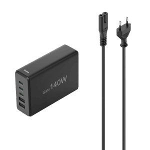 Hama USB-Ladestation mit 5 Ports, GaN Technologie, 140W, inkl. Netzkabel.