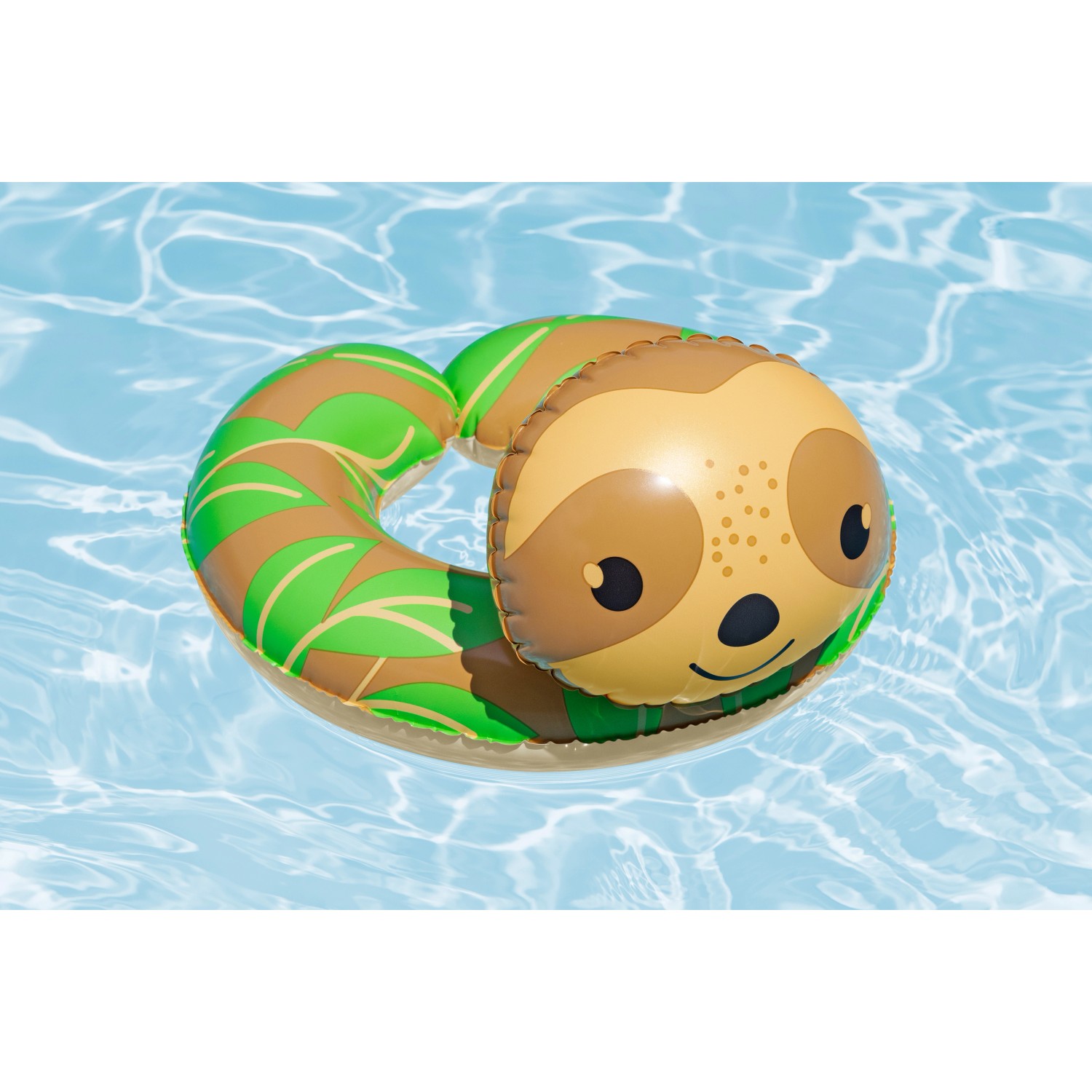 Bestway Schwimmring Faultier, offener Schwimmreifen für Kinder ab 2 Jahren, mit Tiermotiv.