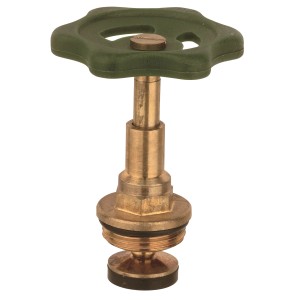 Kirchhoff Oberteil für Schrägsitzventil, Messing glänzend, 21 mm (1/2 Zoll).