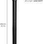 Schwarzes Wagner Möbelbein Industrial Pipe, 400 mm lang, für Möbelbau im Industrial Style.
