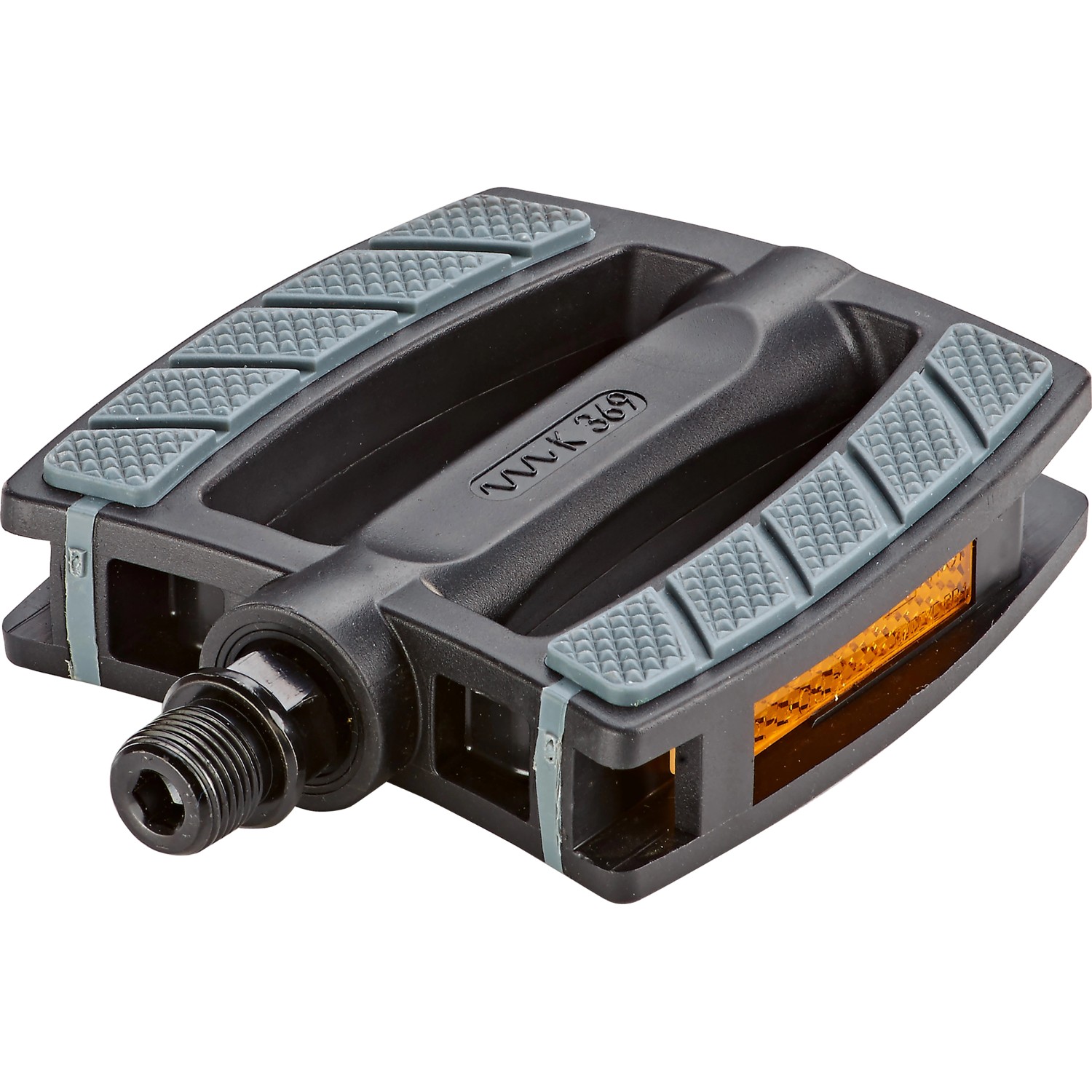 Prophete E-Bike Pedale mit großer, rutschfester Trittfläche und Reflektoren für sicheren Halt.