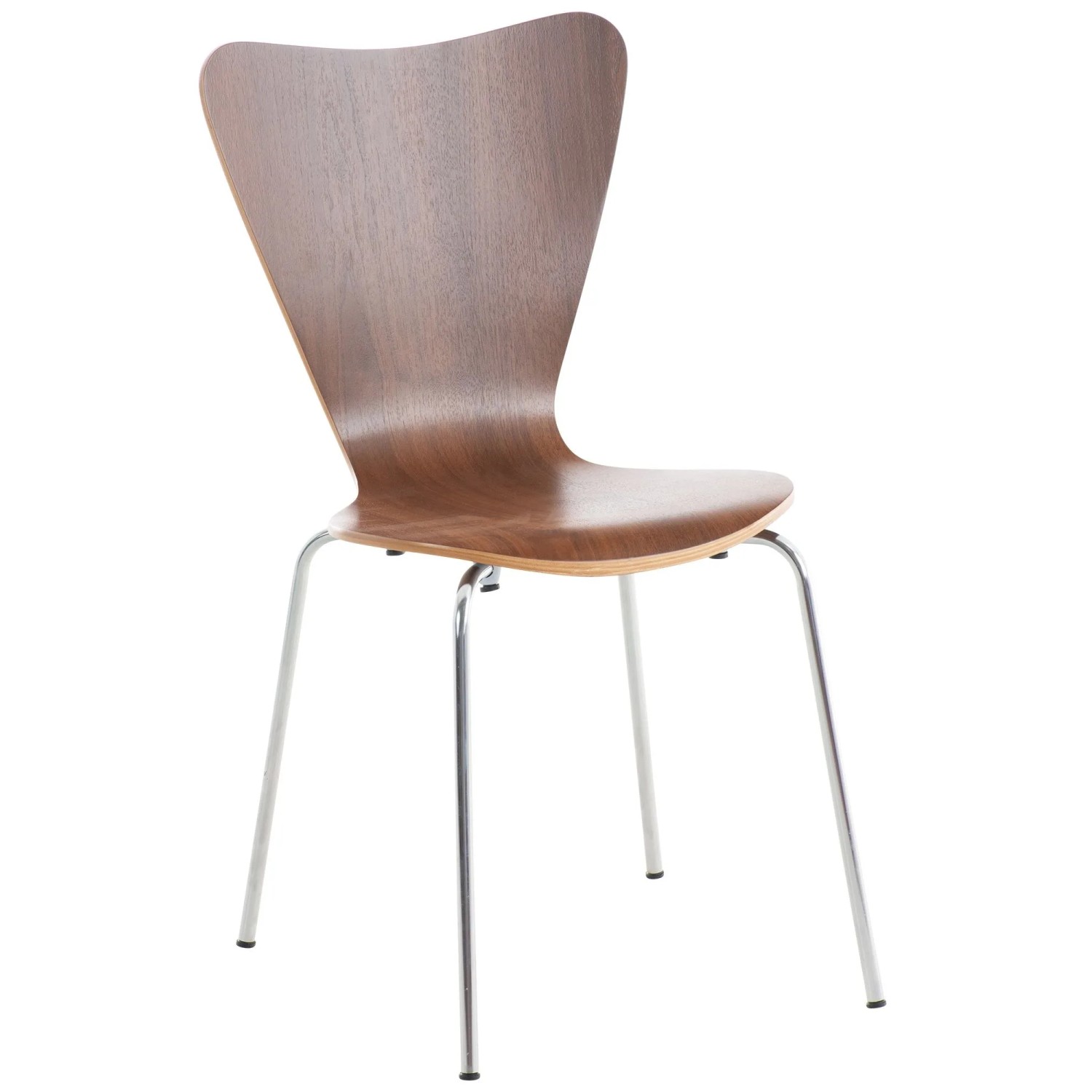 DELUKE Besucherstuhl BERLIN Holz Walnuss 45x49x85cm Konferenzstuhl Wartezim günstig online kaufen