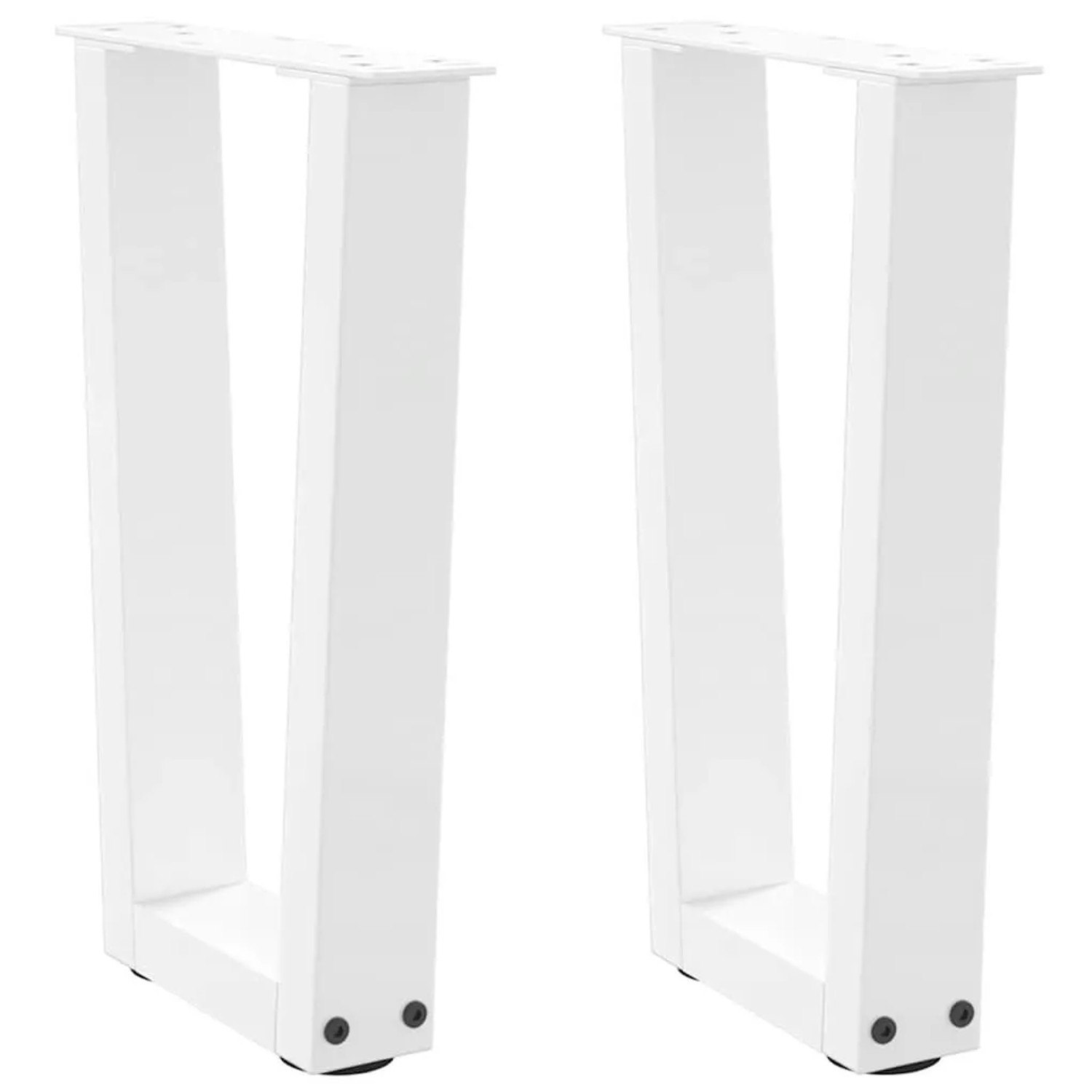 vidaXL Couchtischbeine V-Form 2 Stk Weiß 38x42-43,3 cm Stahl 4012625 günstig online kaufen
