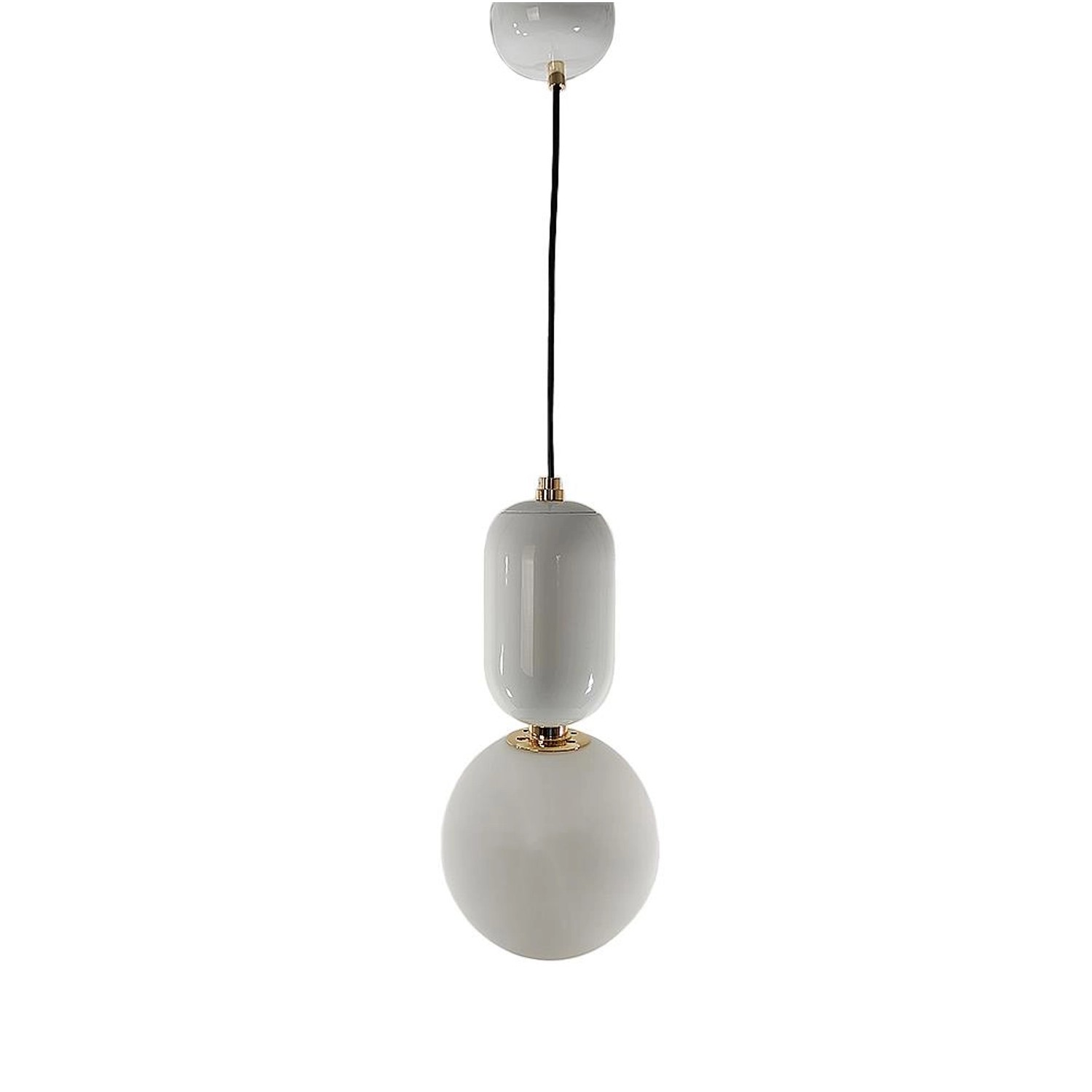Dapo Decken Pendelleuchte Nova 25cm Weiß Metall Glas E14 IP20 günstig online kaufen