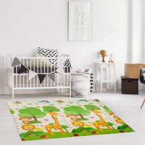 Relaxdays Krabbelmatte XPE Schaumstoff Bunt Faltbar 200 cm x 180 cm 1 kg