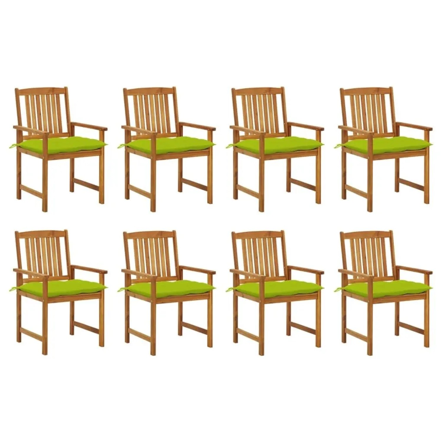 vidaXL Gartenstühle mit Kissen 8 Stk Massivholz Akazie 3078204