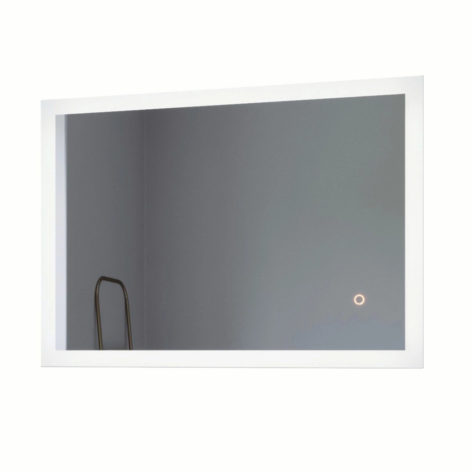Aquabatos Rechteckige Spiegel 80 x 60 cm Badspiegel mit Beleuchtung LED Wan günstig online kaufen