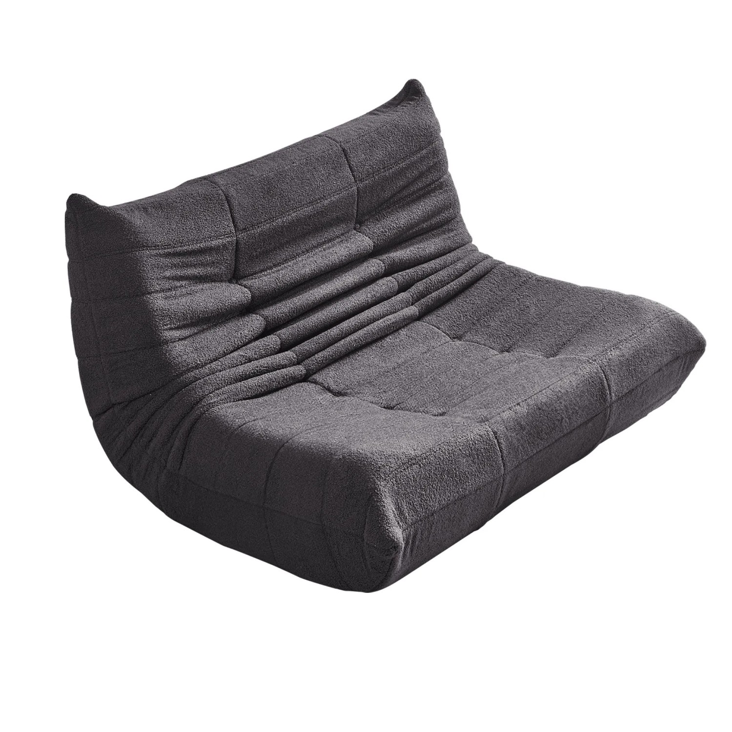 okwish Relaxsessel mit Rückenlehne Lazy Sofa Wohnzimmer 149x82x33cm Grau