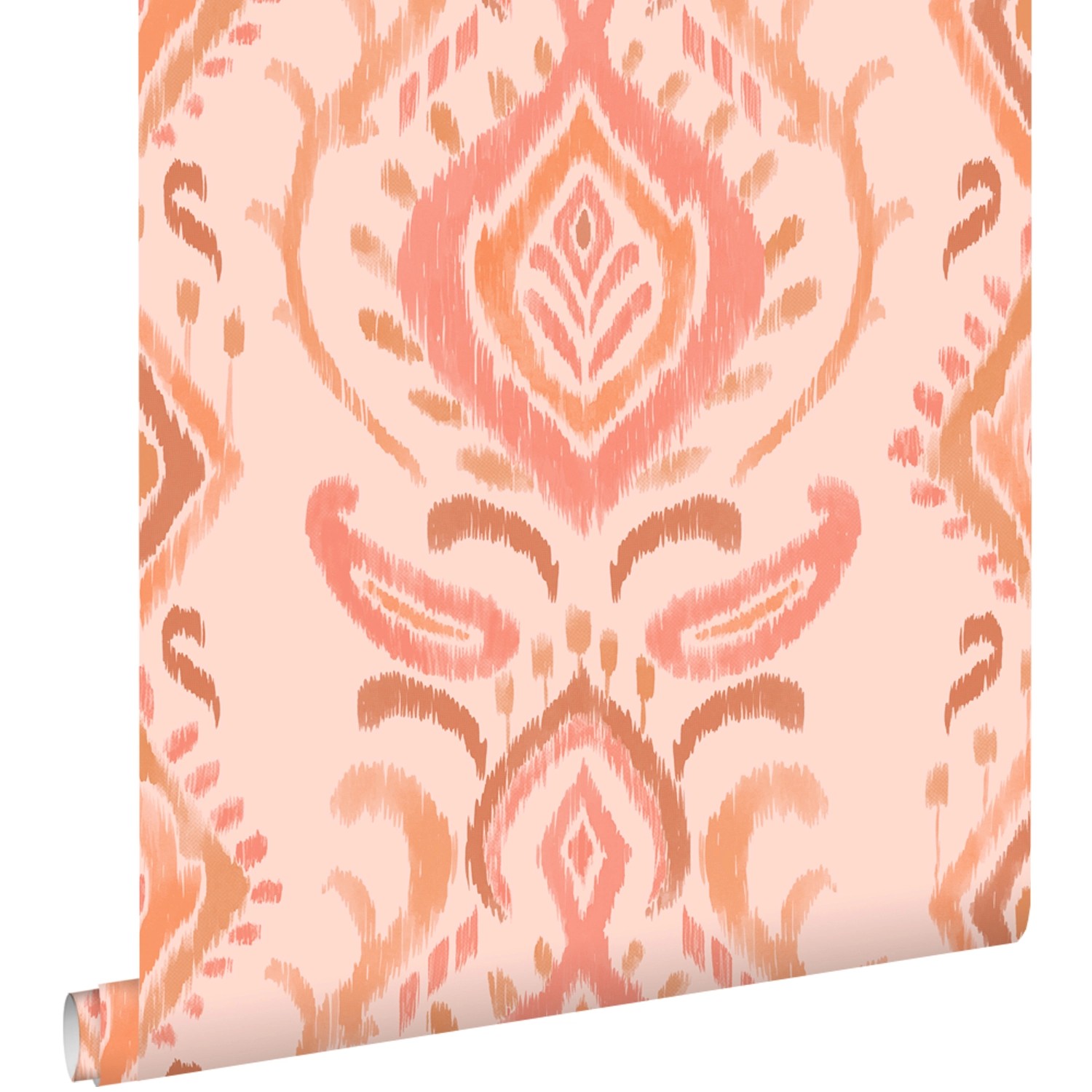 ESTAhome Tapete Ornamente Rosa und Orange 50 x 900 cm günstig online kaufen