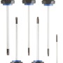 6-teiliger LUX Schraubendrehersatz Comfort TX mit blau-schwarzen Griffen für Torx Schrauben.