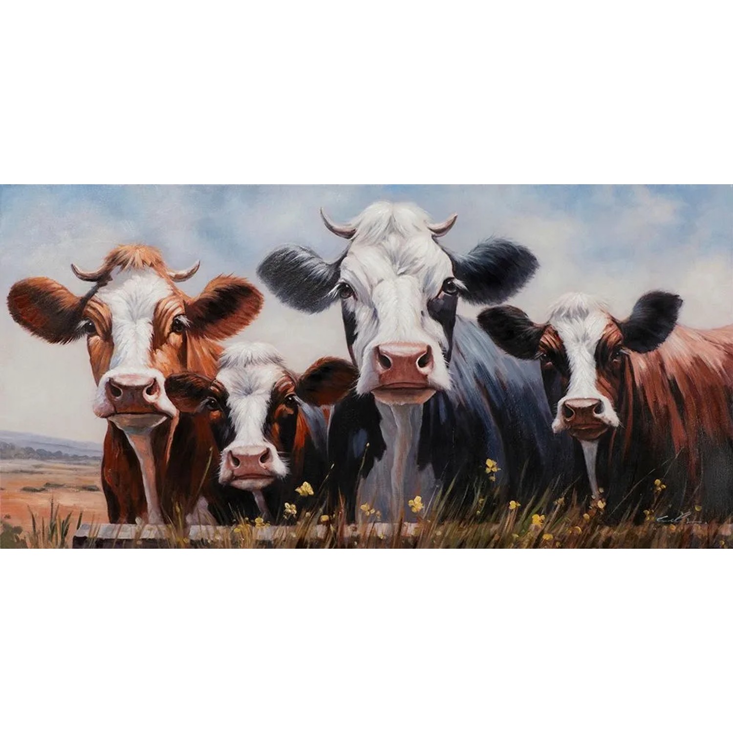 Art Universe Leinwandbild Milky Four 60 x 120 cm