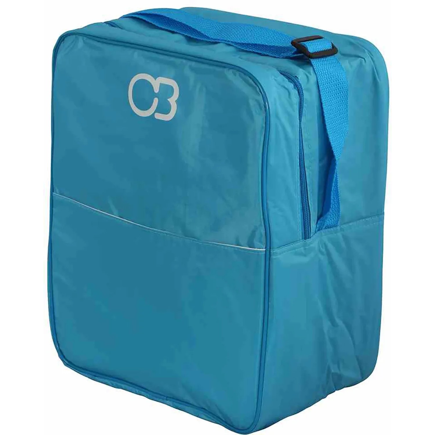 Blaue Connabride Kühltasche mit 17 l Volumen und Tragegurt. Ideal für den Transport von Lebensmitteln.