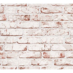 Selbstklebende Klinker Tapete in Steinoptik, 3D Backstein Design für Küche und Büro.