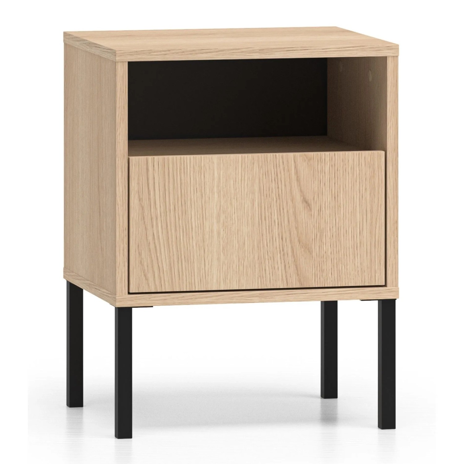 Selsey Nachttisch Barnee 40 cm mit Fach und Schublade Eiche Lindberg