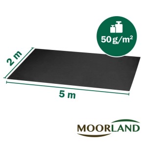 Moorland Gardur Unkrautvlies, 200x500cm, schwarz, zur Unkrautbekämpfung im Garten.