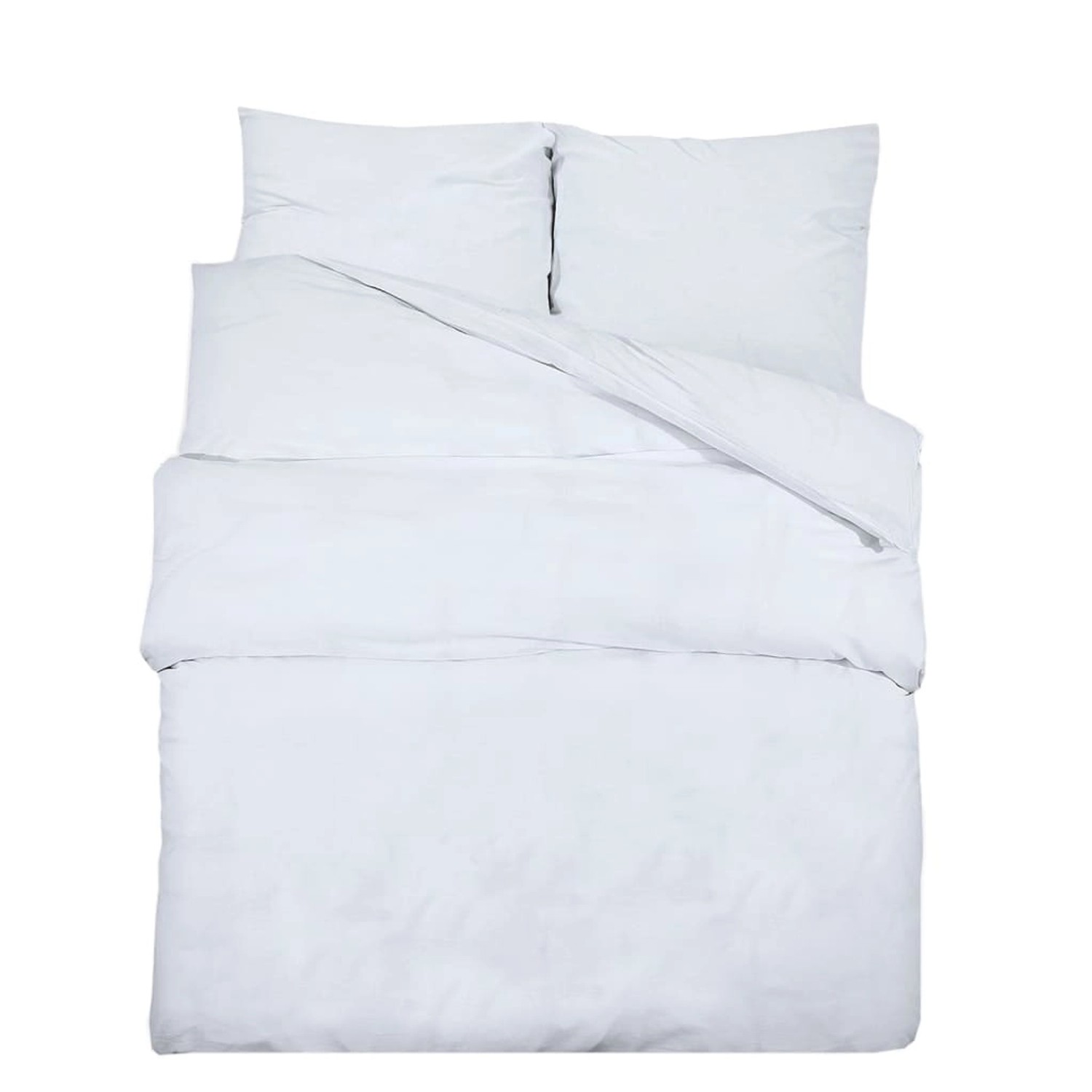 vidaXL Bettwäsche-Set Weiß 260x220 cm Leichte Mikrofaser 136029