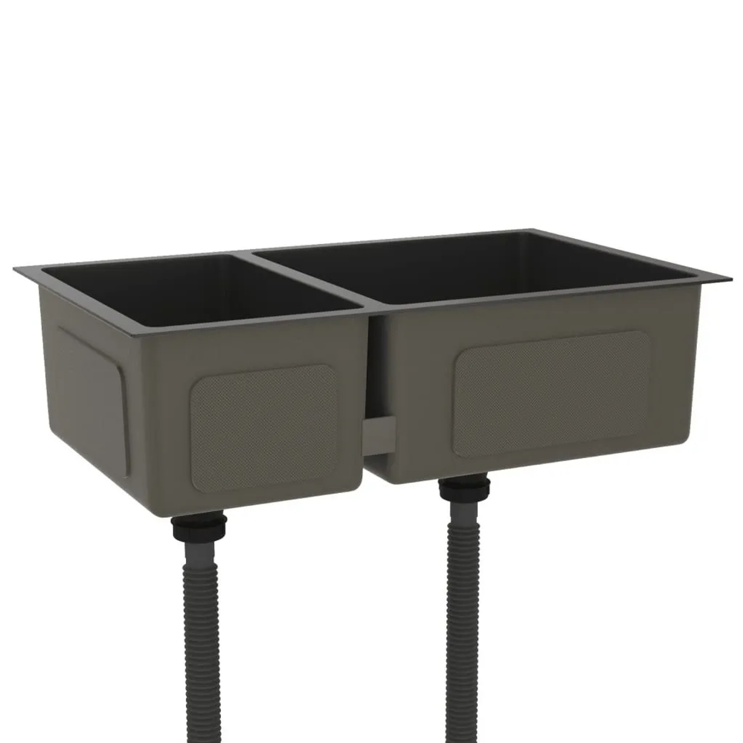 vidaXL Küchenspüle Schwarz Edelstahl 51562
