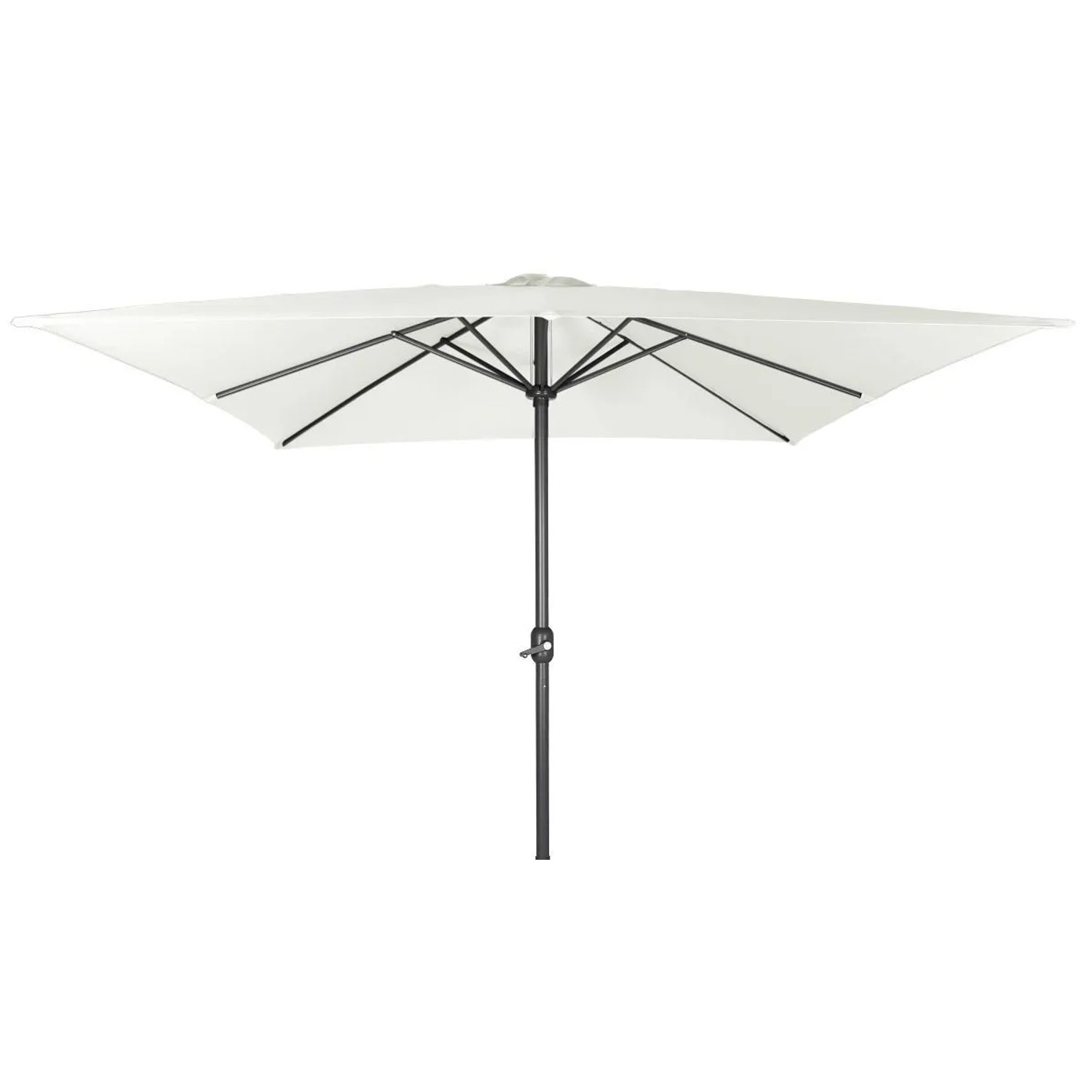 Lex Alu Sonnenschirm 2,5x2,5 m Quadratisch Kurbelschirm Gartenschirm Balkon Beige