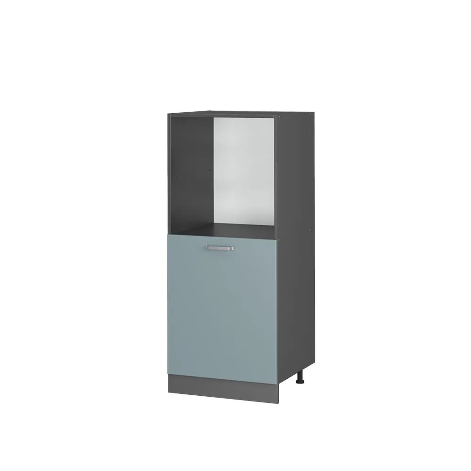 Vicco Herdumbauschrank R-Line Herdschrank Blau-Grau Anthrazit 60 cm