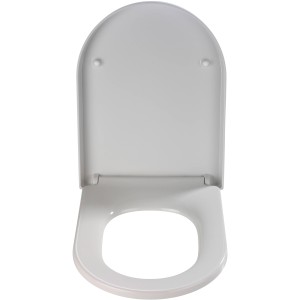 Weißer Wenko Premium WC-Sitz Palma mit Absenkautomatik, offen.