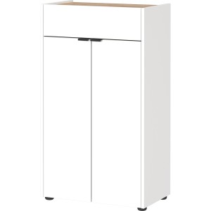 Germania Kommode Forano, Eiche/Weiß, 56x98x34 cm, Teil eines Badmöbel-Sets.