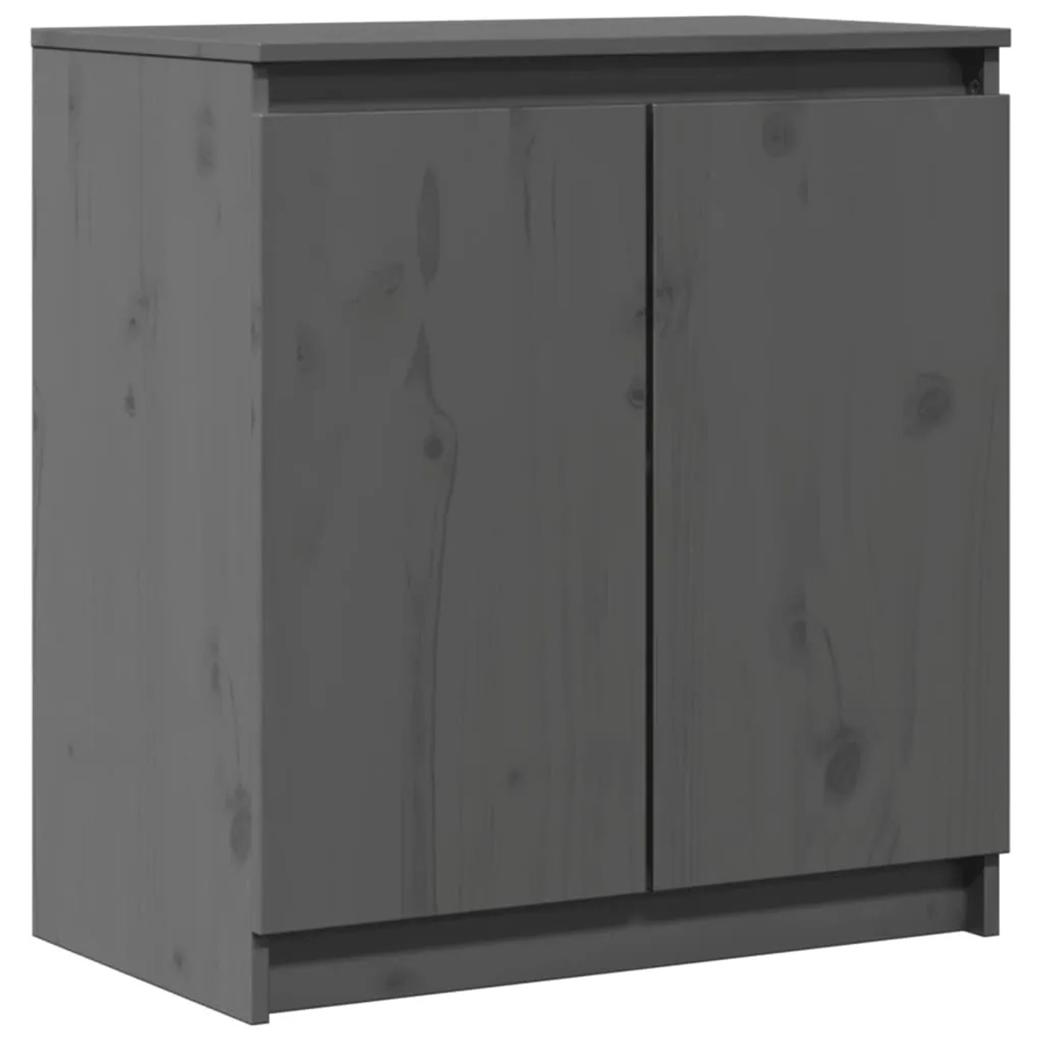 vidaXL Beistellschrank Grau 60x36x65 cm Massivholz Kiefer 808100