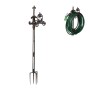 Relaxdays Schlauchhalter Gusseisen Bronze Mit Erdspießen 133 cm x 24 cm x 17 cm 4,2 kg