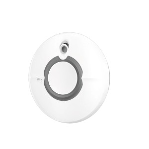 Weißer, kabelloser Yale Rauchsensor Smart Alarm für Alarmanlagen.