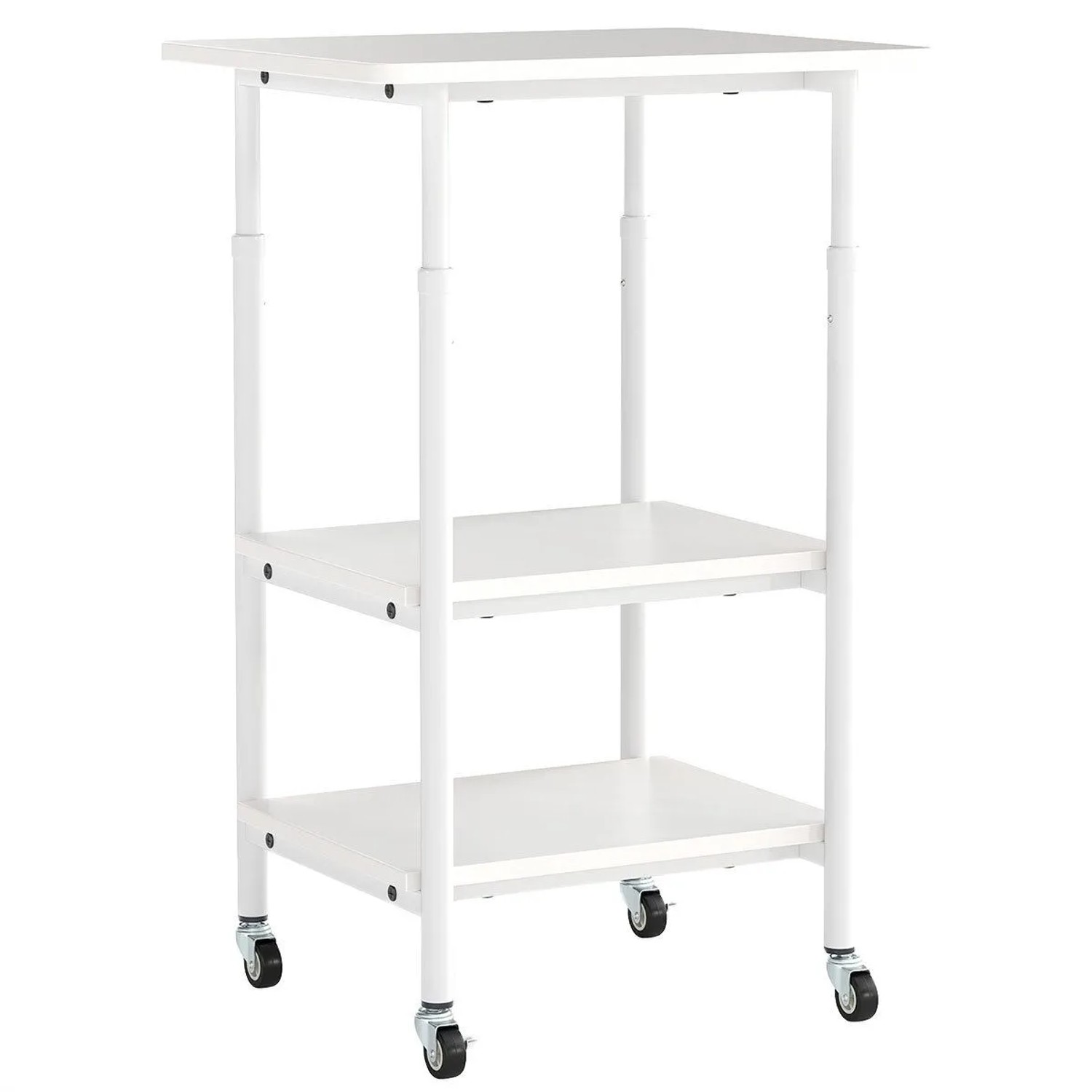 Costway 3-Stufiger Druckerständer Höhenverstellbar Weiß