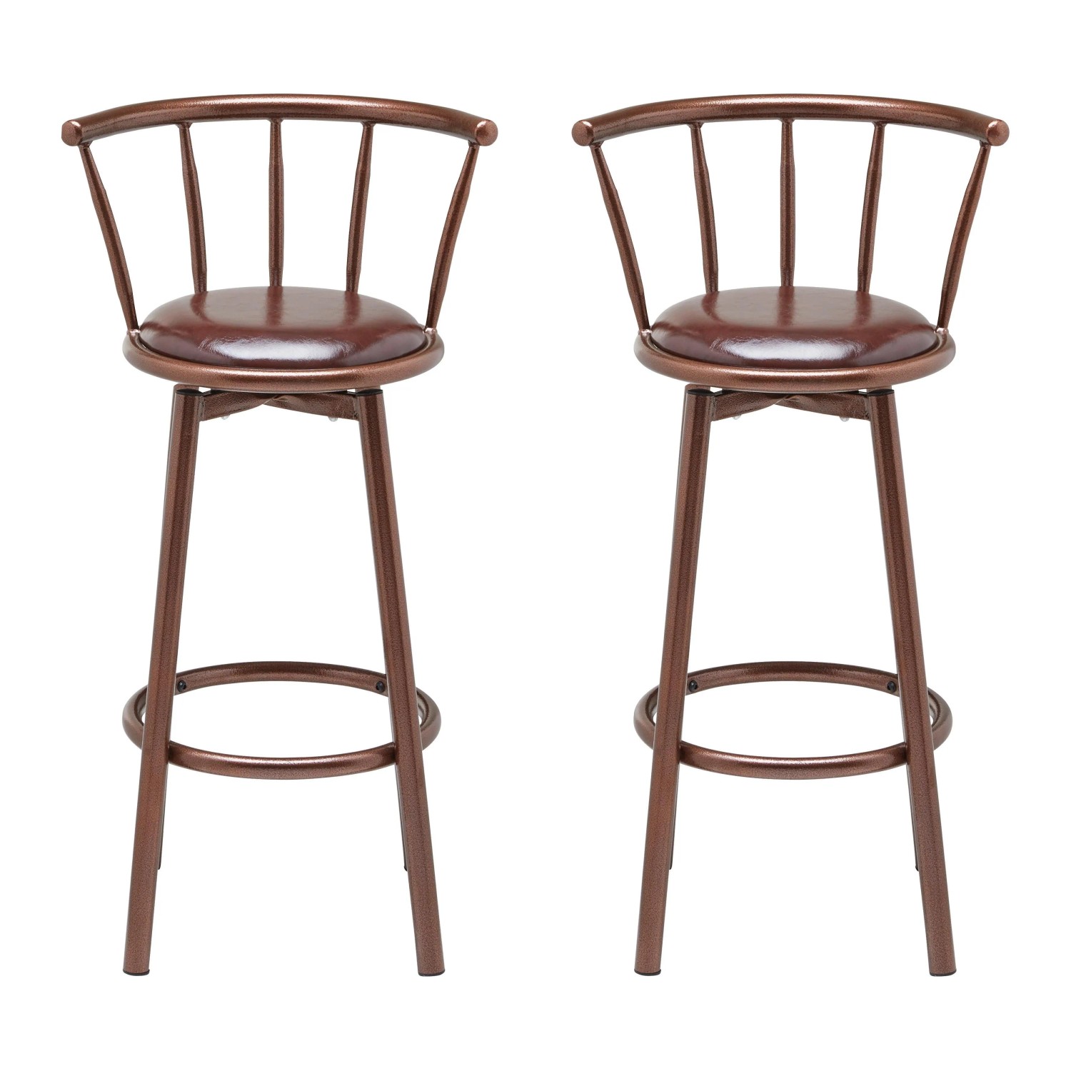 Bessagi Home Barhocker-Set Fabio Braun Lederlook Gepolstert