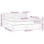 Schwarzes Boxspringbett 160x200 cm mit Samtbezug, gestepptem Kopfteil und Matratze.