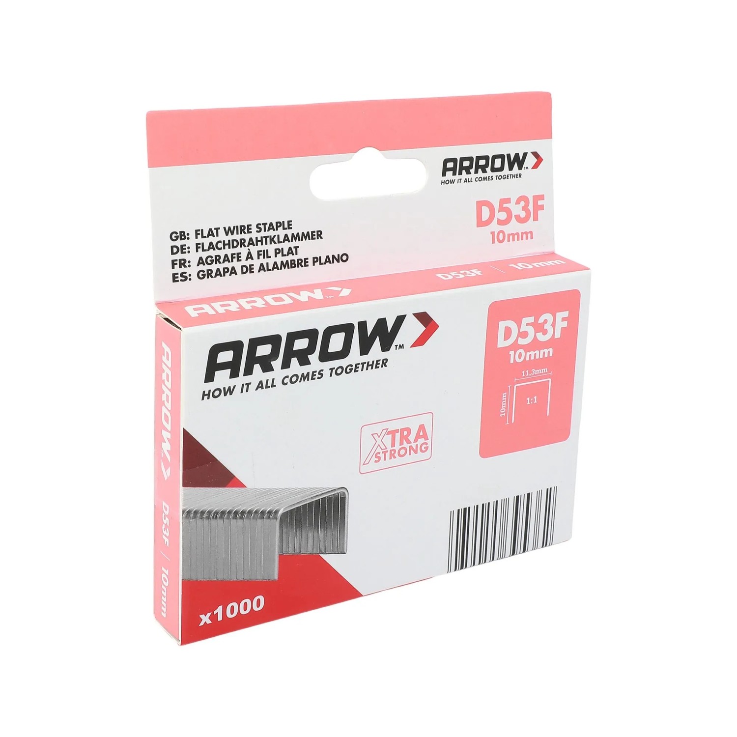 Arrow Klammer D53F Länge 10 mm 1.000 Stück