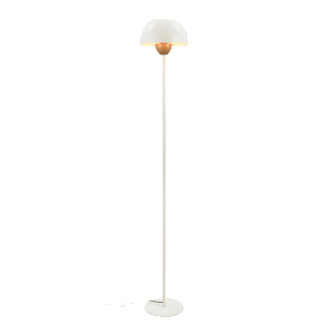 Elegante Brilo Stehleuchte Gryde in Warmgrey-Coffee, 155,5 cm hoch. Design-Stehlampe mit Fußtaster.