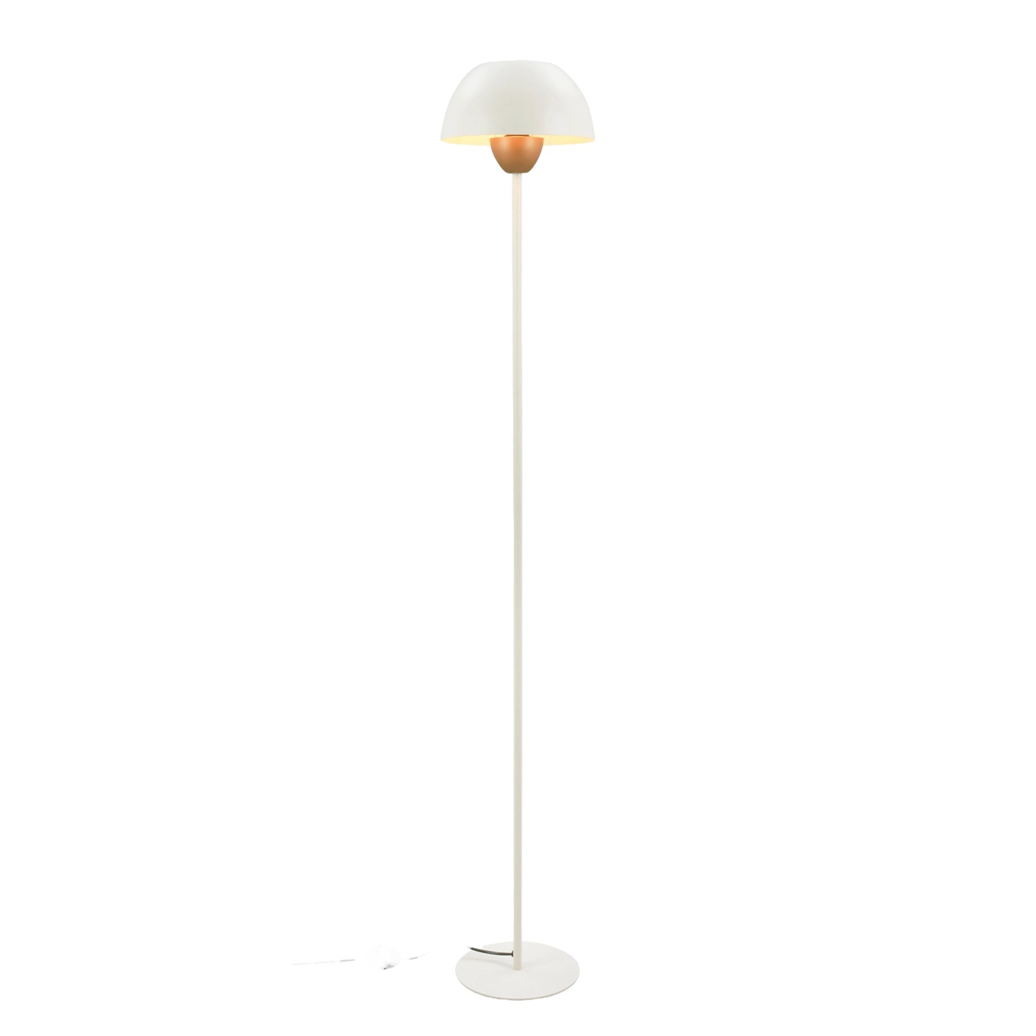 Brilo Stehleuchte Gryde Fußtaster Warmgrey-Coffee 25 cm x 155,5 cm günstig online kaufen