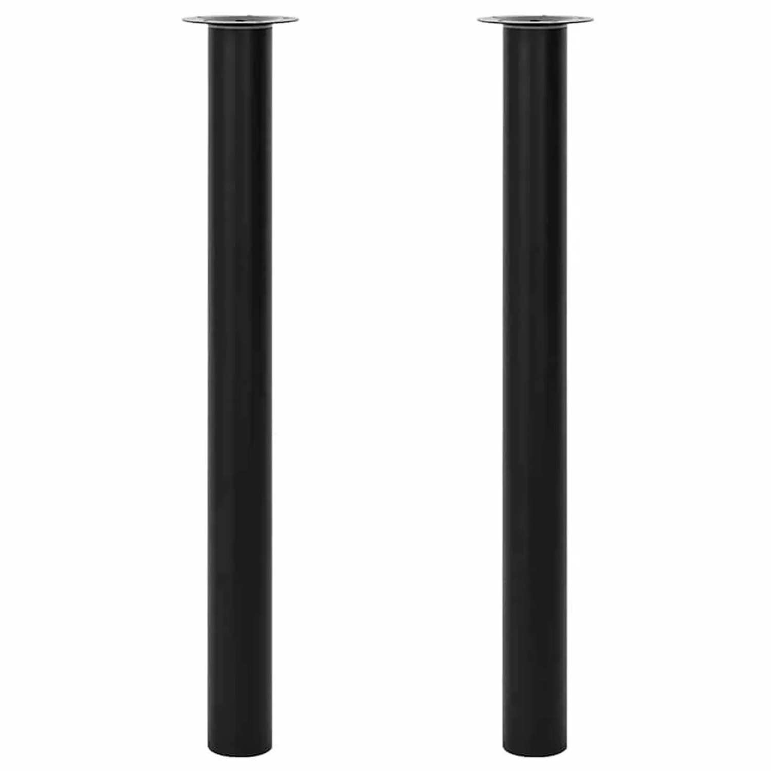 vidaXL 2 x Teleskopfuß Tischfuß Stützfuß Tischbein Schwarz 710 mm-1100 mm 242153
