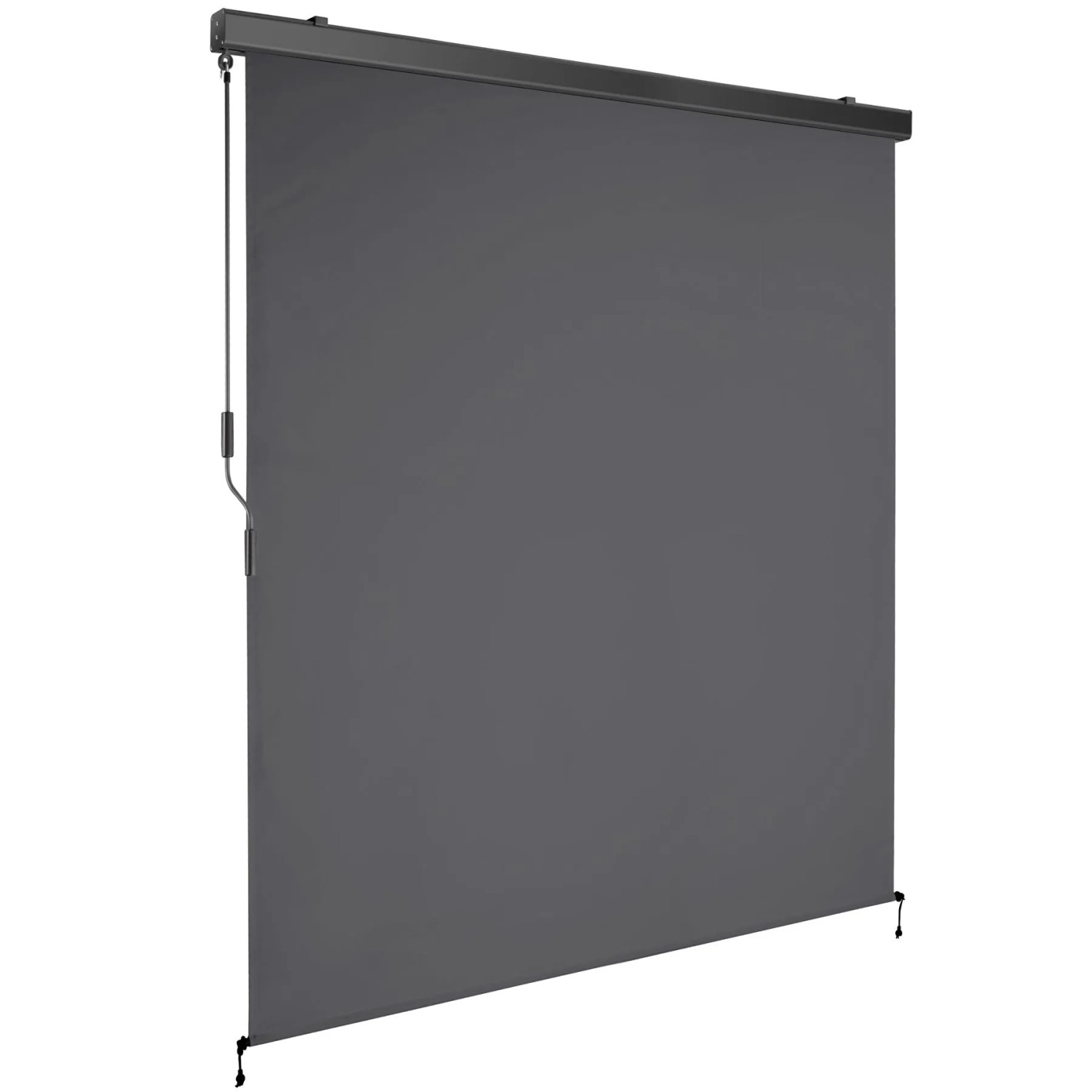 Tectake Senkrechtmarkise Eloise Verschiedene Größen Uv Beständig und Wasserabweisend 160 x 250 cm 10 x 160 x 250 cm Dunkelgrau